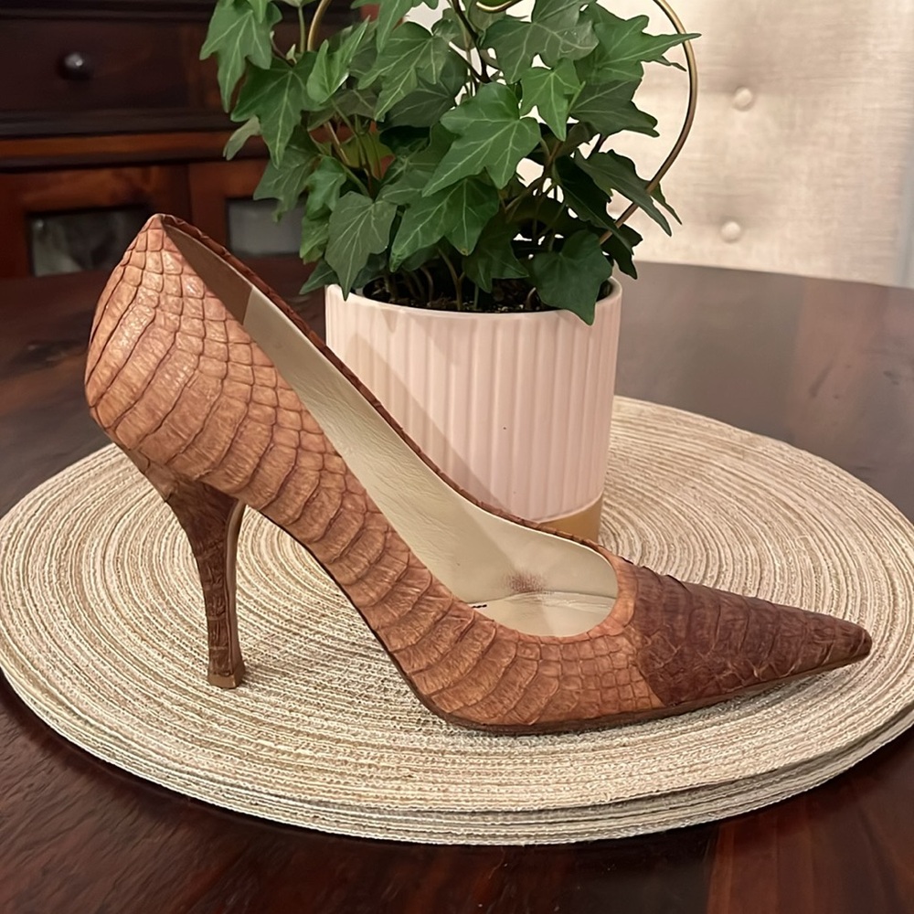 Prada Brown Python Pumps - image 4